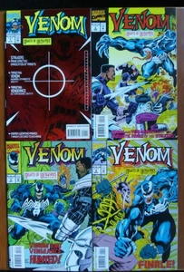 VENOM Nights of Vengeance Full Set 1 2 3 und 4 SPIDERMAN Red Foil Cover VF-NM - Bild 1 von 1