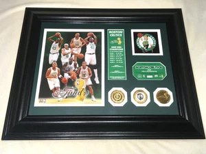 Boston Celtics 2008 NBA Champions Plakette 24k Gold Overlay Medaillons und Foto - Bild 1 von 5
