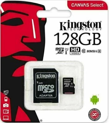 Micro SD Card Memory tf Kingston 32GB 64GB 128GB For Smart Video Doorbell FullHD - Image 1 of 4