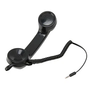 (Black With Adjustable Strap)Retro Telephone Handset Radiation-proof Clear - Zdjęcie 1 z 22