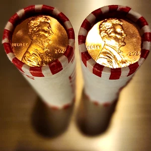2 Rolls: (1) 2025 P & (1) 2025 D Lincoln Penny Roll (Philly & Denver)FREE SHIP - Picture 1 of 1