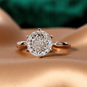Anillo de compromiso 2,00 quilates IGI cultivado en laboratorio corte portugués diamante sólido platino 950 - Imagen 1 de 14