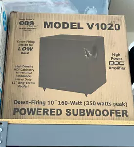 BIC America V-1020 Down-Firing Powered Subwoofer for Home Theater - Picture 1 of 2