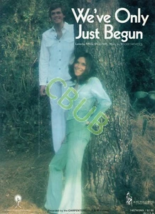 Carpenters We've Only Just Begun Vintage sheet music 1970 4 pages. (Near MINT) - Picture 1 of 2