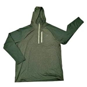 Aspen Mens Performance Athletic 1/4 Zip Pullover Hoodie Size XL Green MINT! - Picture 1 of 8