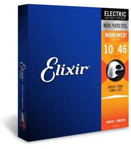 Elixir Strings - Nickel Plated Steel Electric Guitar Strings with NANOWEB Coat - Picture 1 of 4