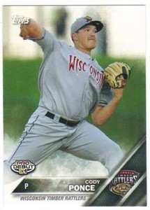 2016 Topps Pro Debut #13 Cody Ponce  Wisconsin Timber Rattlers