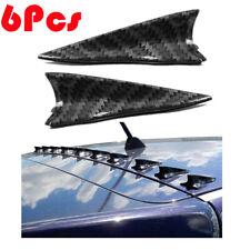 6x Universal Car Shark Fin Wing Roof Spoiler Kit Decoration Exterior Accessories