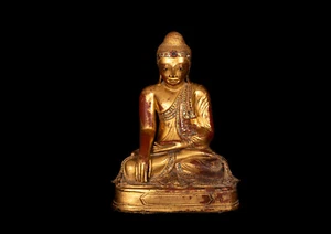Ein Antiker, Buddha Shakyamuni. Bronze. Burma, Mandalay. 19./ Fr. 20 Jh. - Bild 1 von 12