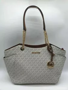 Michael Kors White Monogram Tote Tote Bag - Picture 1 of 4