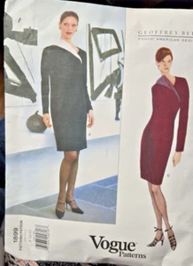 Vogue American Designer Geoffrey Beene #1899 Dress Size 8-10-12 - Picture 1 of 6