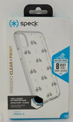 Funda Speck Presidio con impresión transparente para iPhone X - Impresión de bicicleta Foto 1 de 3