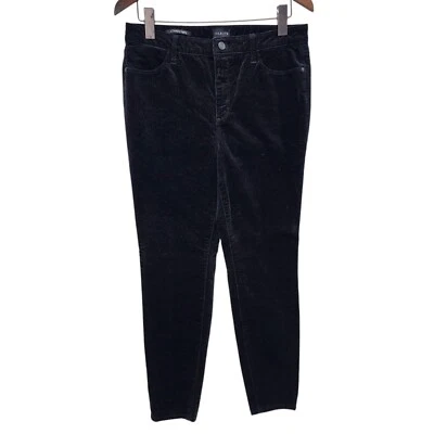 Pantalones de mezclilla Talbots para mujer negros de pana talla 8 bolsillos y cierre de botones Foto 1 de 4