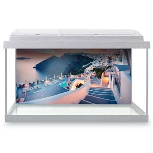Fish Tank Background 90x45cm - Santorini Greece Greek City Hotel  #24144 - Picture 1 of 8