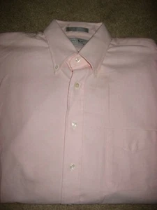 Mens Pink LORD & TAYLOR Oxford Dress Shirt 16-36/37 Large - Picture 1 of 1