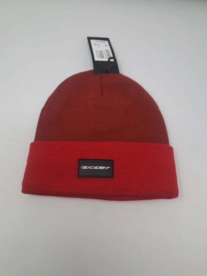 Oakley TC STRETCH LOGO BEANIE RED LINE/IRON RED Winter Hat