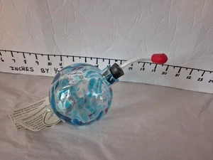 Kolibri Futterhaus blau und klar mundgeblasenes Glas * 5 Zoll * Neu - Bild 1 von 6