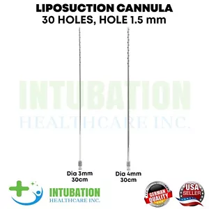 30 Holes Liposuction Cannulas 30cm Luer Lock Fats Transfer Cosmetic Surgery Tool - Picture 1 of 7