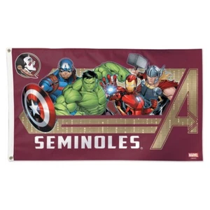Wincraft Flag NCAA Florida State Seminoles x Marvel Avengers Deluxe 3’x5’ Flag - Picture 1 of 3