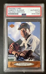 Tarjeta de cubierta superior 1996 Roberto Alomar autógrafo auténtico con certificación PSA/ADN - Imagen 1 de 2