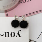  5 Pairs Miss Earings for Women Pom Dangle Earrings Faux Fur