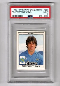 1989 PANINI CALCIATORI ROOKIE GIANFRANCO ZOLA #266 PSA 9 MINT POP 3 NO HIGHER - Picture 1 of 2