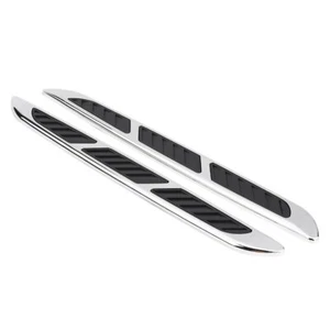2pcs Universal Hood Vent Air Intake Chrome Grille Side Scoop Hood Cover Car E... - Picture 1 of 6