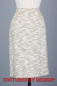 St John Knits Ariana Tweed A line Skirt Daffodil Yellow Multi SZ 6 NWT - Picture 1 of 2
