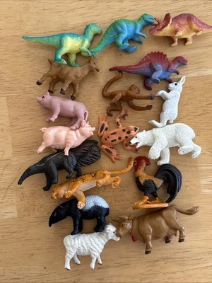 LOTE de figuras de dinosaurios de juguete, figuras de animales, Safari Ltd., Kari Foto 1 de 4
