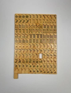 Vintage Butterscotch Yellow Bakelite Catalin Mahjong Mah Jong Tiles Set of 144 - Picture 1 of 10