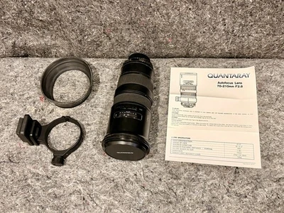Quantaray 70-210mm f/2.8 Lens for Nikon NF AF F-Mount Telephoto Tech-10 + Extras - Image 1 of 4