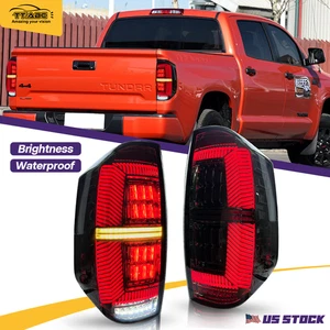 Smoke LED Tail Lights For 2014-2021 Toyota Tundra Rear Brake Lamps Left+Right - Picture 1 of 20