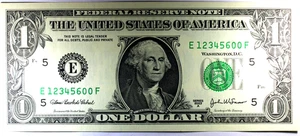 2003 Federal Reserve Bank of Richmond, Virginia - $1 Ladder Note - 12345600 -New - Picture 1 of 4