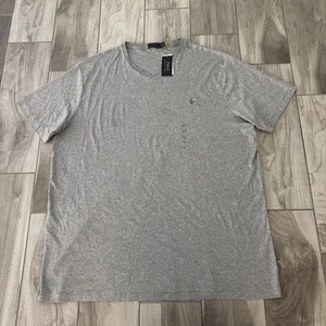 Polo Ralph Lauren V Neck T-Shirt Men’s 3XLT Gray Classic Fit Logo Pony New - Picture 1 of 6