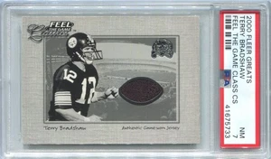 2000 Fleer Greats Game-Worn Jersey Terry Bradshaw PSA 7 🔥 Steelers 💎HOF - Picture 1 of 2