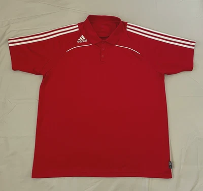 Adidas Climalite Rojo con Camisa de Entrenador Blanca - Excelente Estado Foto 1 de 4