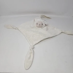 Elegant Baby Cream Lamb Sheep Security Blanket Knots Lovey - Picture 1 of 6