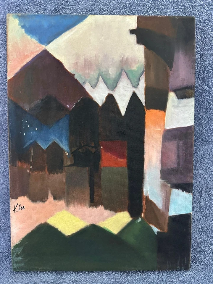 Pintura PAUL KLEE óleo sobre lienzo firmada estampada vintage Foto 1 de 4