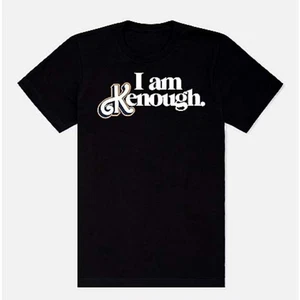 Barbie XS schwarz T-Shirt Tee Top Shirt Rundhals Kurzarm I Am Kenough - Bild 1 von 7