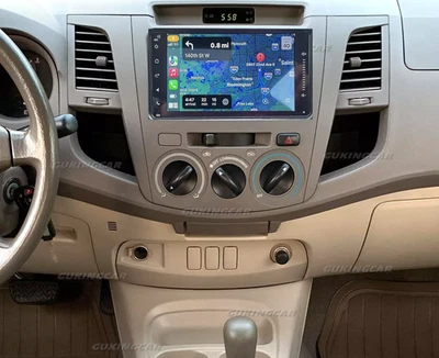 For Toyota Hilux 2005-2015 CarPlay Android 15 Car Stereo Radio GPS Navi FM Foto 1 de 4