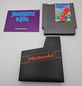 Snake Rattle 'N' Roll (NES) PAL Cartridge + Manual & Sleeve &ndash; Genuine Nintendo