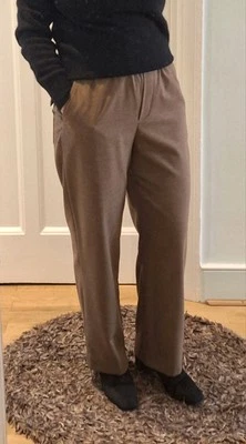 Max Mara Weekend Women's Trousers UK 10 Brown Camel  99% Virgin Wool Straight — 第 1/4 张图片