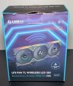 Pack triple ventilateur Lian Li UNI FAN TL120 LCD sans fil 12TLLCD1W3B (NEUF !) - Photo 1/7