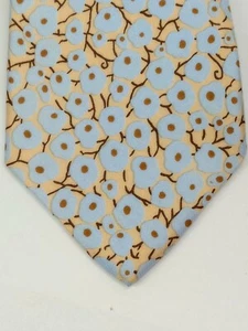 Ruhlmann Cedric Brochier Edition Necktie 100% Silk Made in France yellow Floral - Picture 1 of 6
