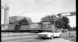 Grand Trunk Western RR LOCO 1987 25CC186 NEG/RP #6412 Xing Henry St Muskegon - Imagen 1 de 2