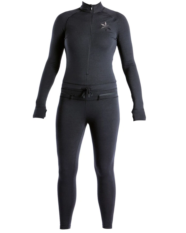 Airblaster 无帽忍者套装女式紧身衣,黑色,大号 — 第 1/1 张图片