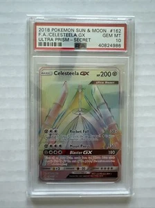 POKEMON ULTRA PRISM CELESTEELA GX #162 SECRET/HYPER RARE HOLO PSA 10 GEM MINT - Picture 1 of 10