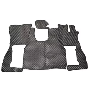 TAPETES ECO CUERO NEGRO/BLANCO RHD TAPETES PARA CAMIÓN SCANIA SERIE S 2016+ - Imagen 1 de 3