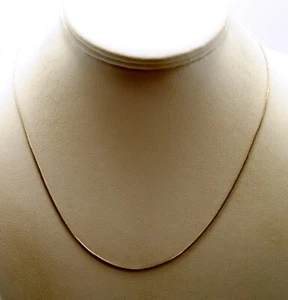 STERLING SILVER BOX CHAIN LINKED NECKLACE 18.0" #F164 - Picture 1 of 3