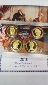 2010 Presidential Dollar 4 Piece Proof Set Complete w/ OGP & COA - Picture 1 of 2